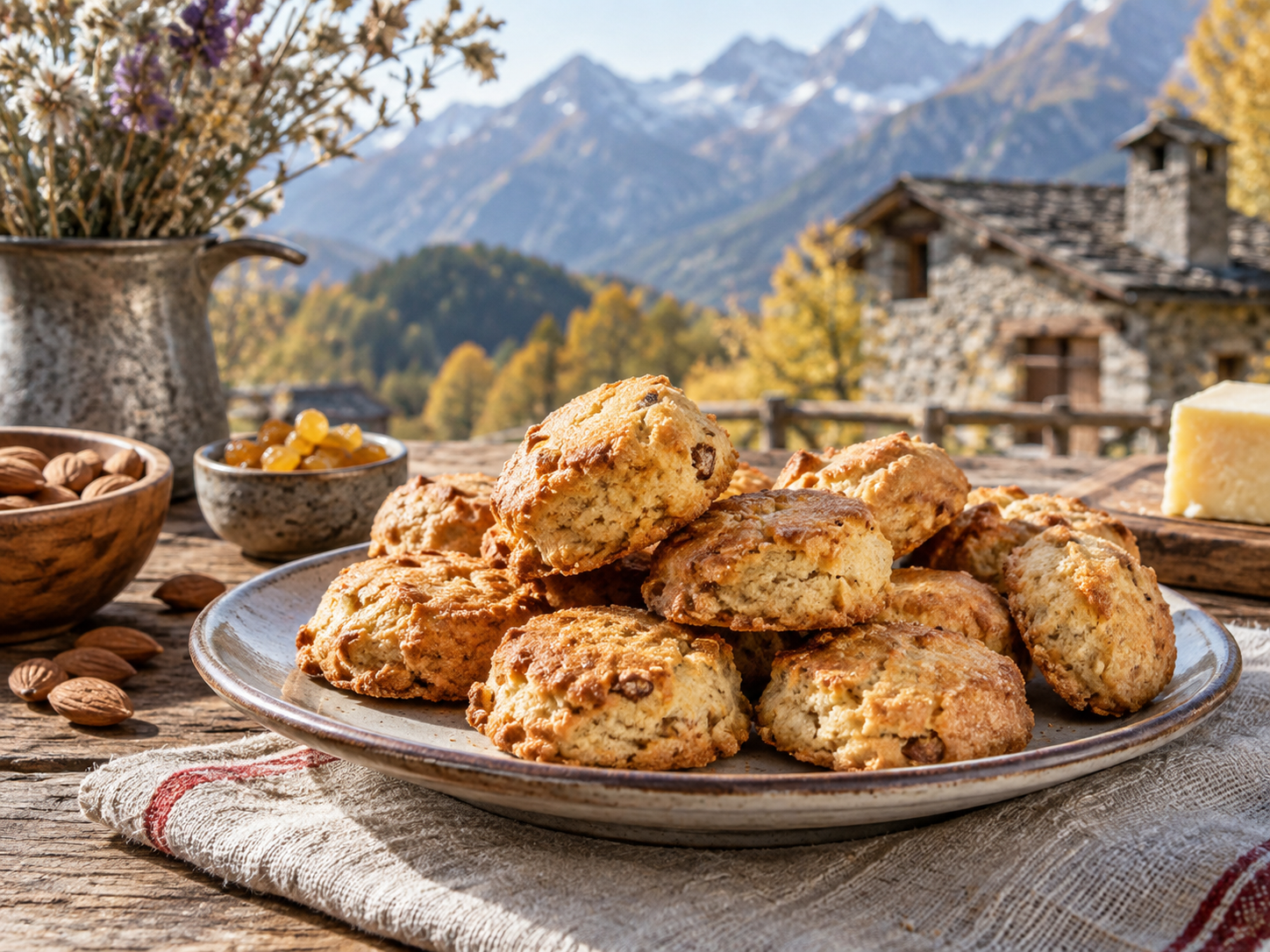 Credenzin di Trontano, pane dolce con noci, uva passa e mele