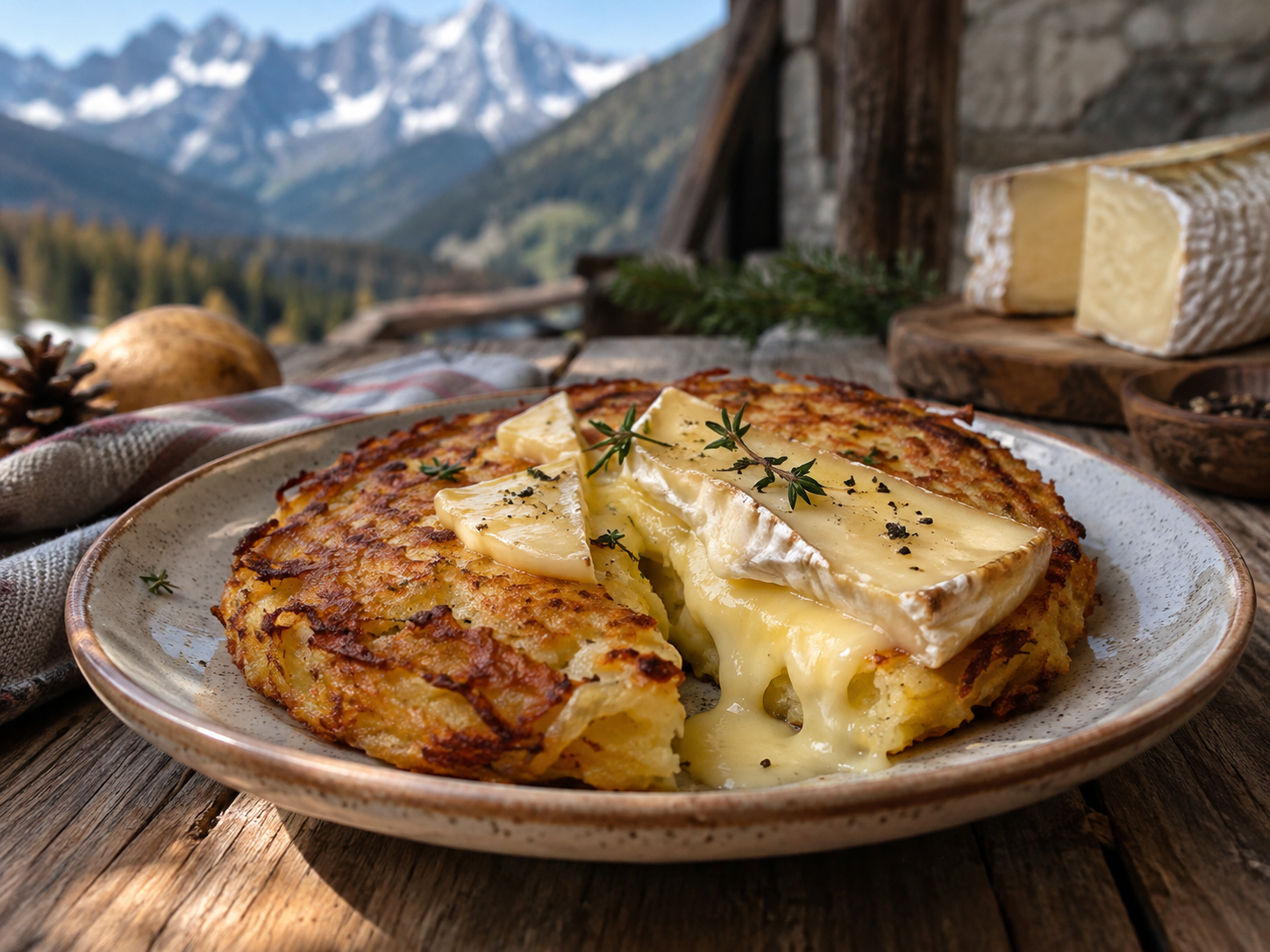 Krosti brie della Valle Formazza, preparazione rustica di montagna con formaggio