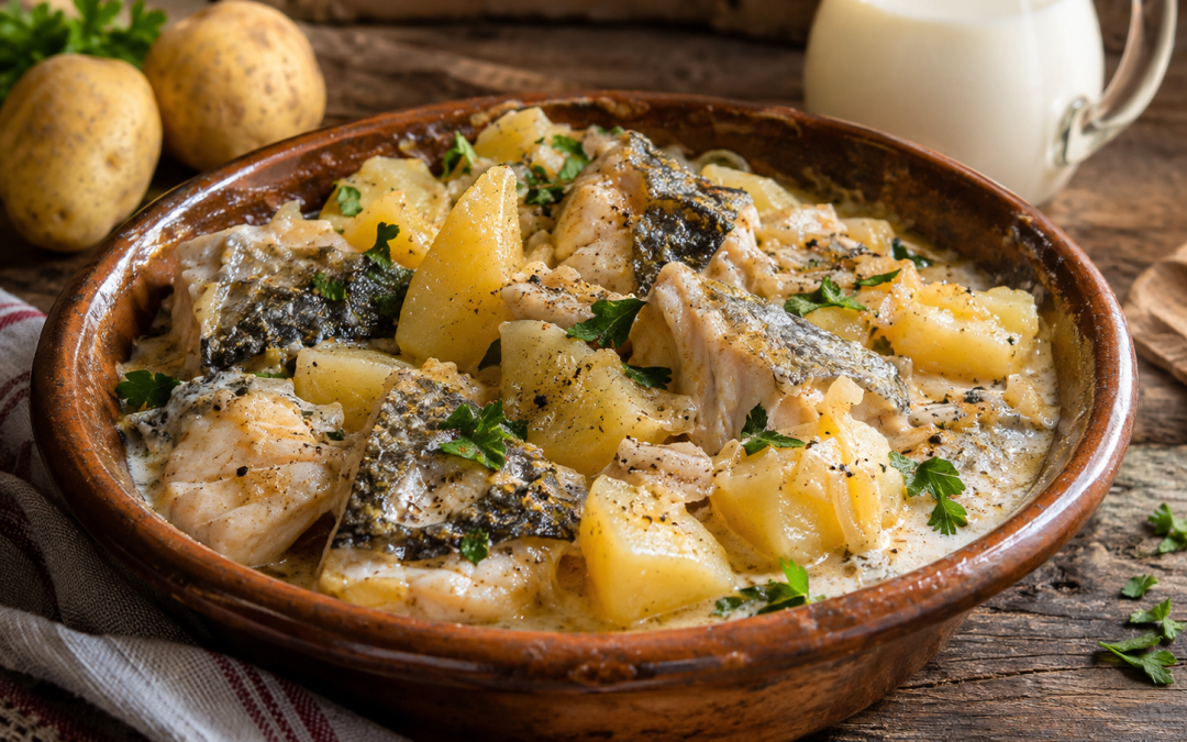Tapulone di carpa, patate e latte