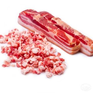 Thịt ba chỉ xông khói cắt hạt lựu