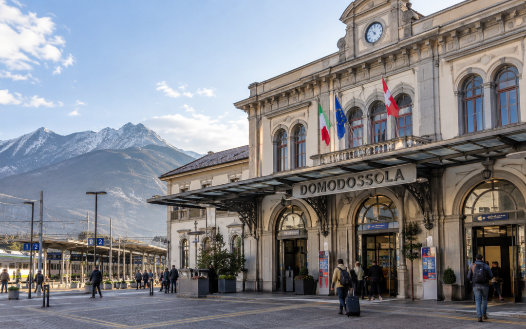 Der internationale Bahnhof von Domodossola und der Simplontunnel