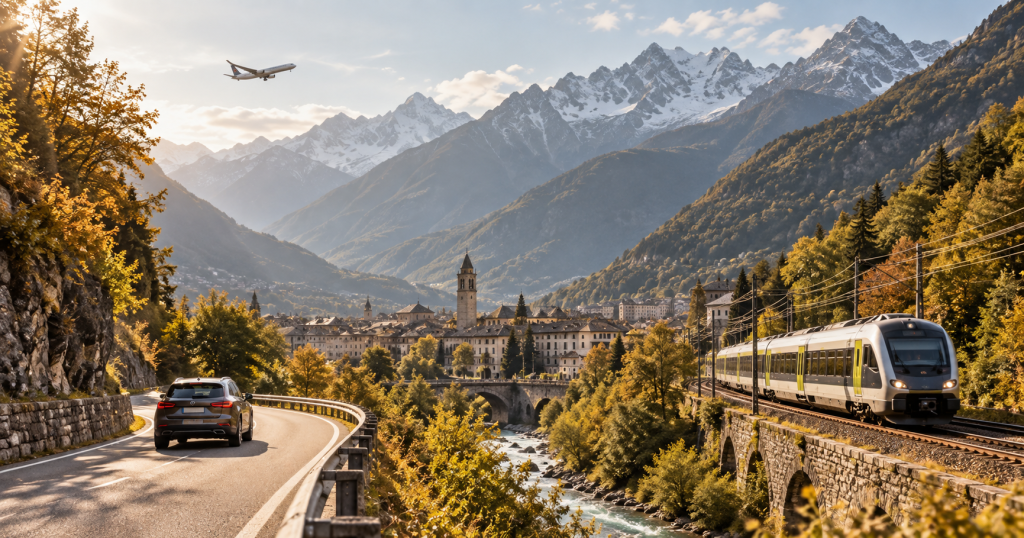 Collegamenti verso la Val d’Ossola tra strada, ferrovia e paesaggio alpino